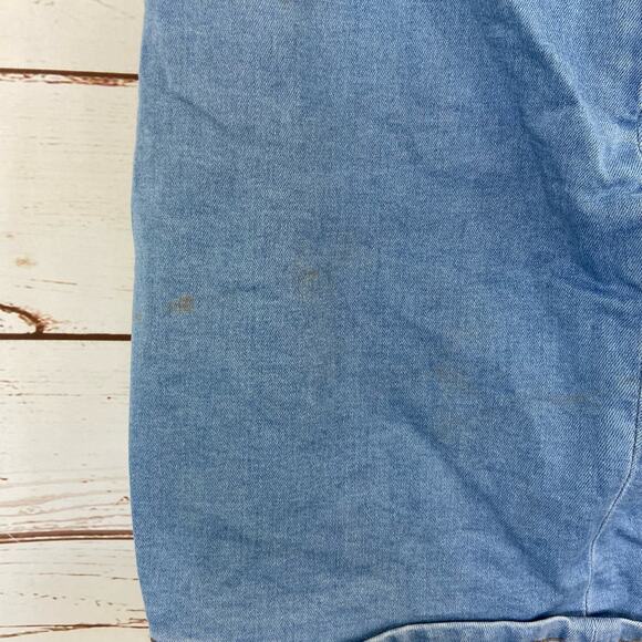 Windsor M Light Blue High Rise Double Buckle Slit Mini Denim Skirt - Picture 11 of 11